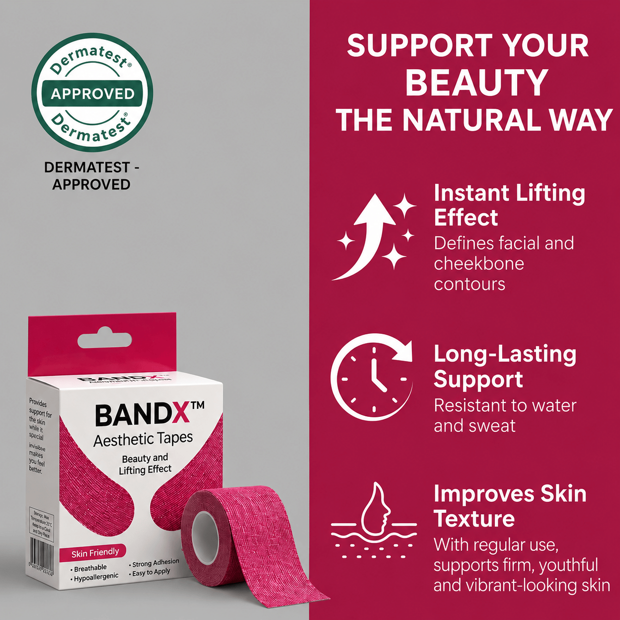 BANDX™ - Face Lift Kinesiology Tape